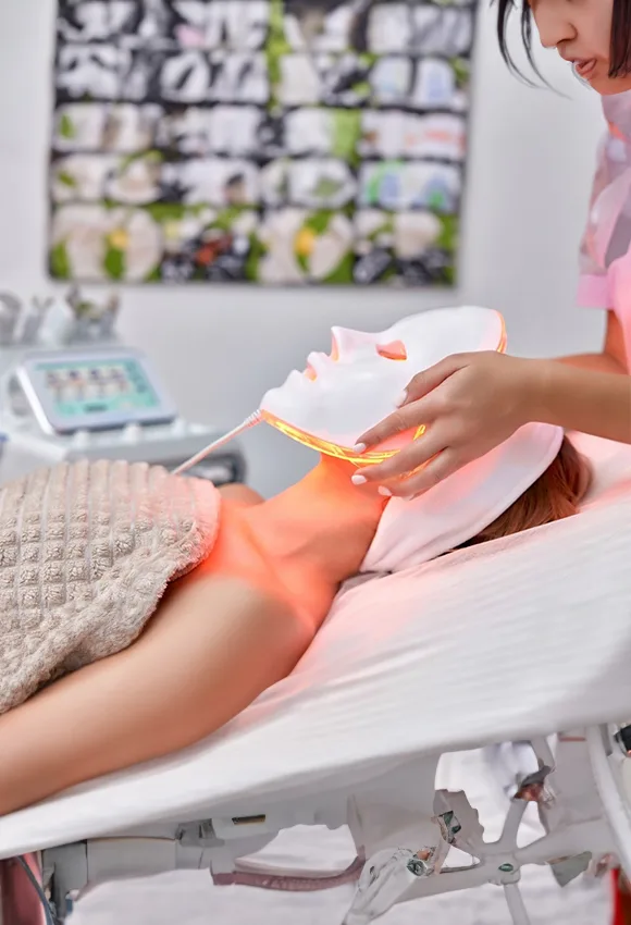 women undergoing infrared treatment