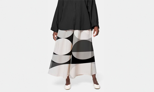 Black and white culotte