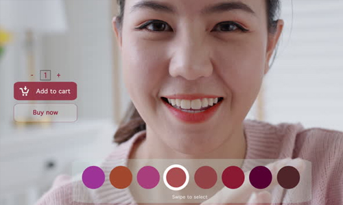 Woman-trying-different-lipstick-shades