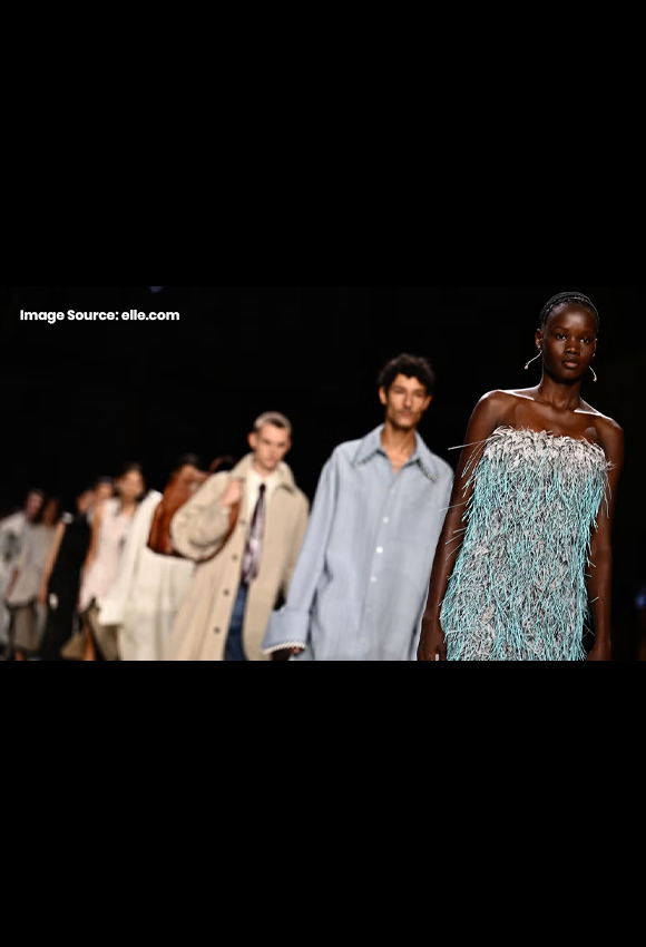 Models on runway